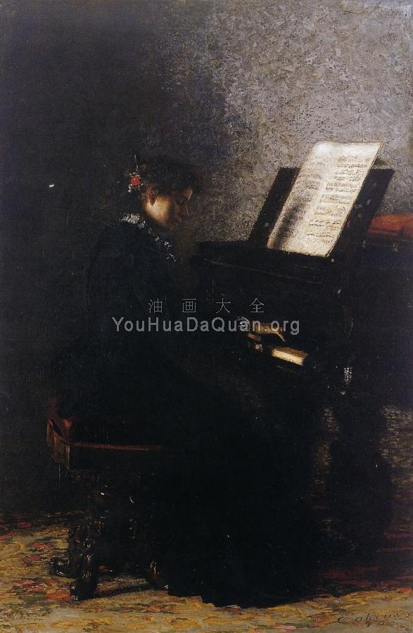 Elizabeth at the Piano - 托马斯·伊肯斯